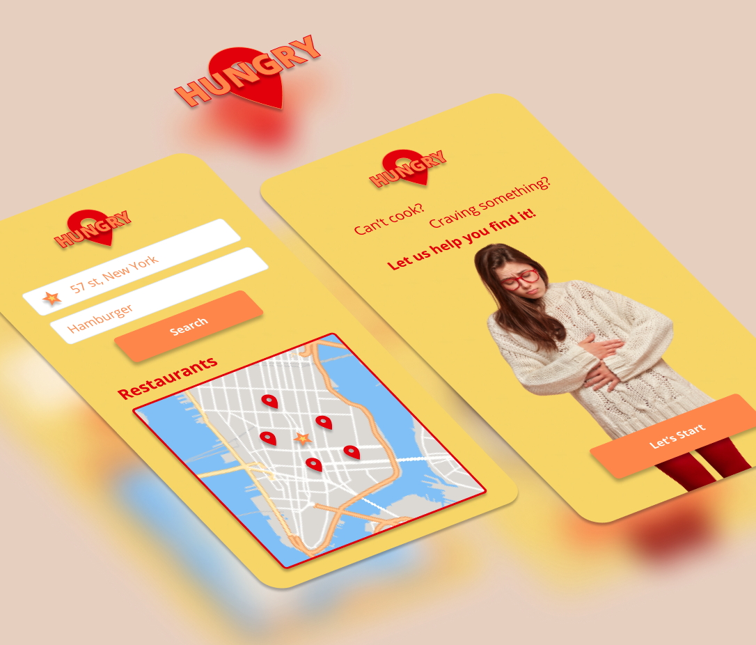 Cover image with Hungry interface